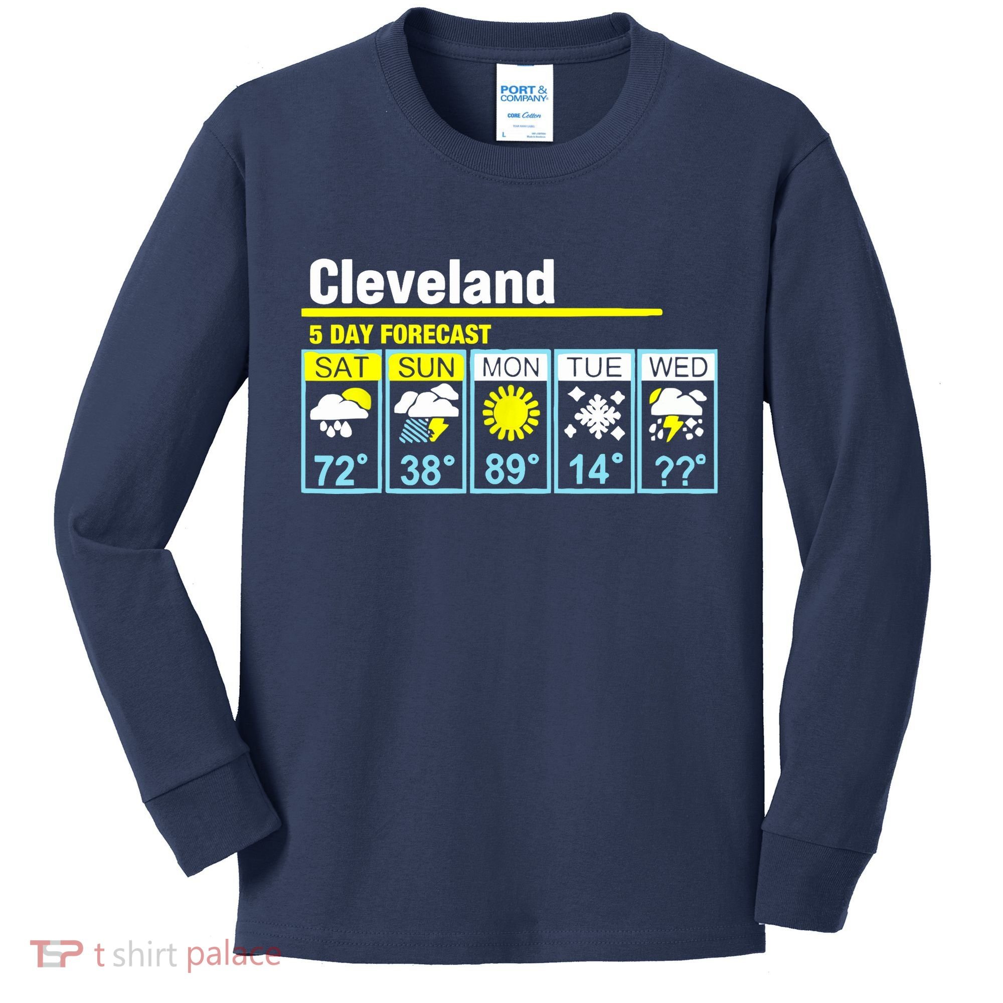 Cleveland-5 Day Forecast Funny Kids Long Sleeve Shirt