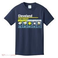 Cleveland-5 Day Forecast Funny Kids T-Shirt thumb 0
