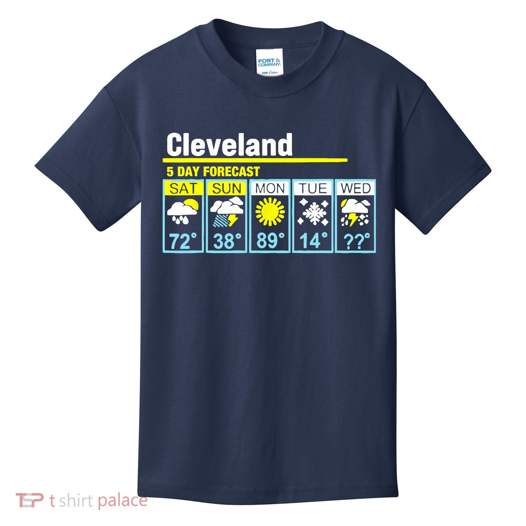 Cleveland-5 Day Forecast Funny Kids T-Shirt