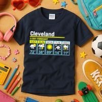 Cleveland-5 Day Forecast Funny Kids T-Shirt thumb 3