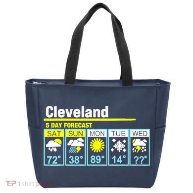 Cleveland-5 Day Forecast Funny Tote Bag