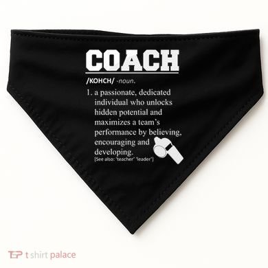 Coach Definition Funny Coach USA-Made Doggie Bandana