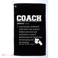 Coach Definition Funny Coach Golf Towel thumb 0