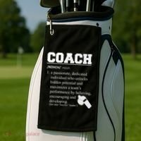 Coach Definition Funny Coach Golf Towel thumb 2