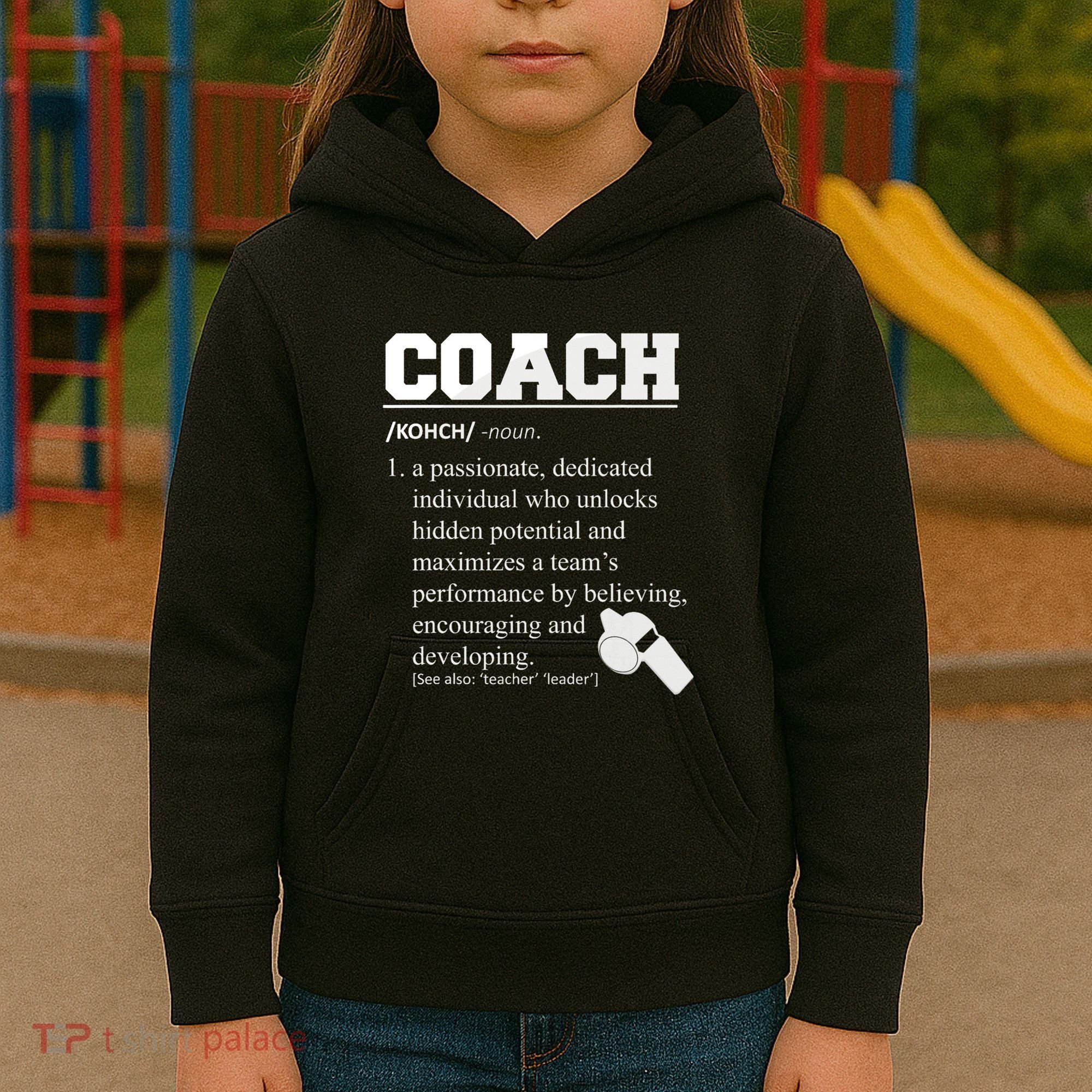 Coach Definition Funny Coach Kids Hoodie