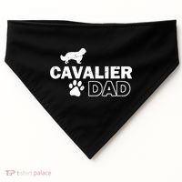Cavalier Dad Funny Cute Dog Owner Adopt Rescue Fathers Day Gift USA-Made Doggie Bandana thumb 0