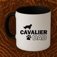 Cavalier Dad Funny Cute Dog Owner Adopt Rescue Fathers Day Gift Coffee Mug thumb 2