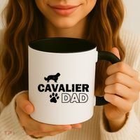Cavalier Dad Funny Cute Dog Owner Adopt Rescue Fathers Day Gift Coffee Mug thumb 3