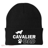 Cavalier Dad Funny Cute Dog Owner Adopt Rescue Fathers Day Gift Beanie thumb 0