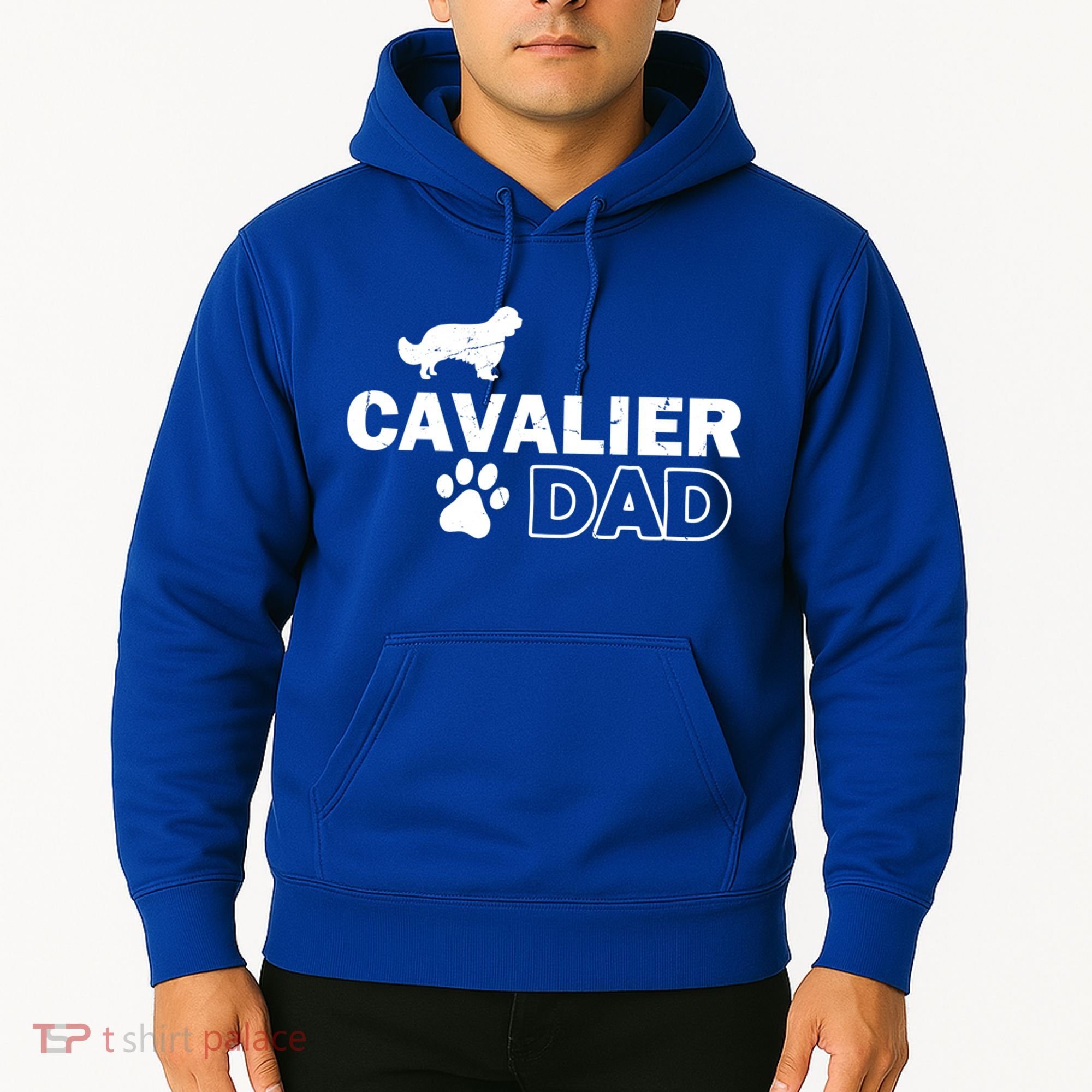 Cavalier Dad Funny Cute Dog Owner Adopt Rescue Fathers Day Gift Hoodie