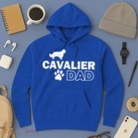Cavalier Dad Funny Cute Dog Owner Adopt Rescue Fathers Day Gift Hoodie thumb 3