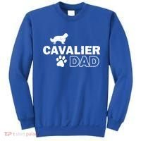Cavalier Dad Funny Cute Dog Owner Adopt Rescue Fathers Day Gift Sweatshirt thumb 0