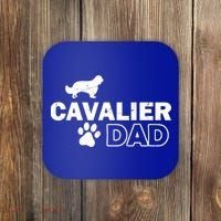 Cavalier Dad Funny Cute Dog Owner Adopt Rescue Fathers Day Gift Coaster thumb 0