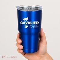 Cavalier Dad Funny Cute Dog Owner Adopt Rescue Fathers Day Gift Tumbler thumb 2