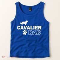 Cavalier Dad Funny Cute Dog Owner Adopt Rescue Fathers Day Gift Tank Top thumb 2