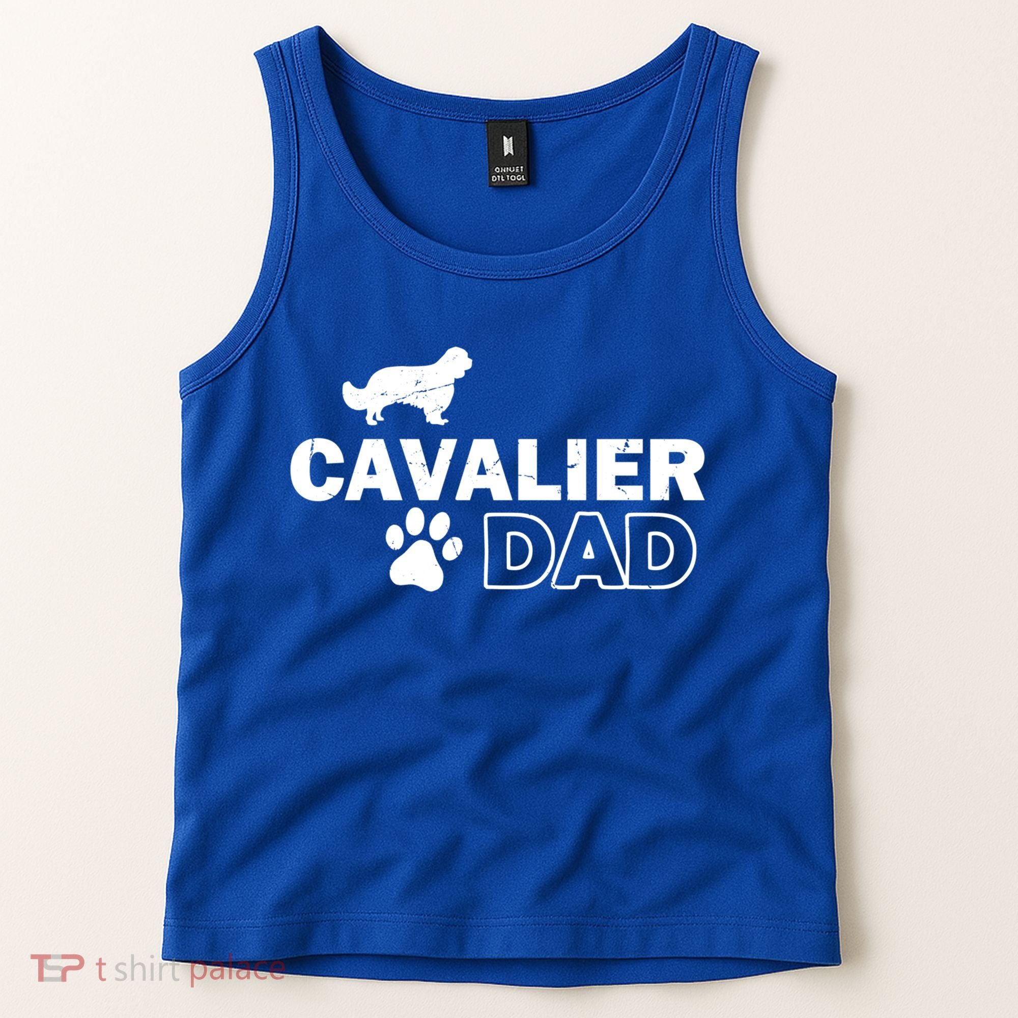 Cavalier Dad Funny Cute Dog Owner Adopt Rescue Fathers Day Gift Tank Top