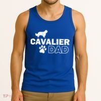 Cavalier Dad Funny Cute Dog Owner Adopt Rescue Fathers Day Gift Tank Top thumb 3