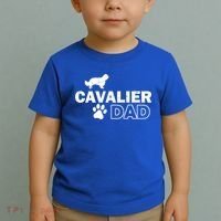 Cavalier Dad Funny Cute Dog Owner Adopt Rescue Fathers Day Gift Toddler T-Shirt thumb 2
