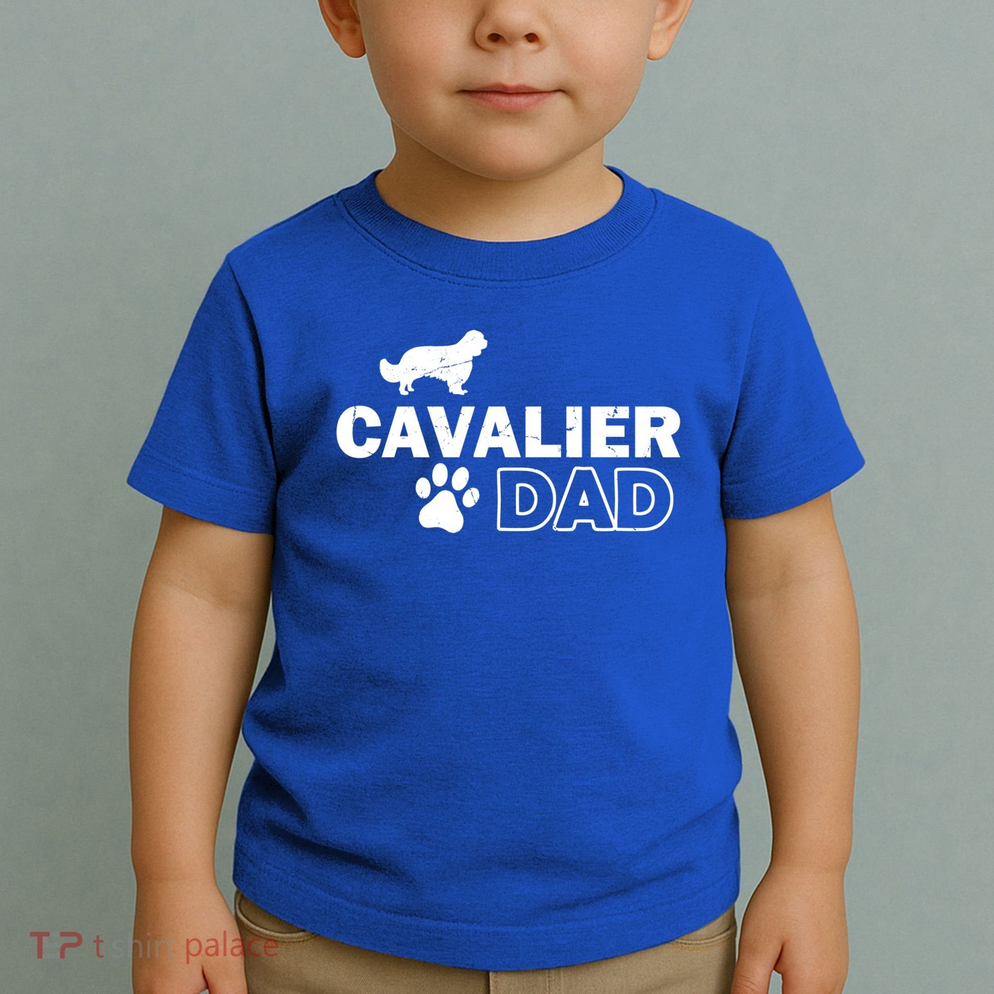 Cavalier Dad Funny Cute Dog Owner Adopt Rescue Fathers Day Gift Toddler T-Shirt