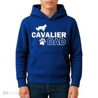 Cavalier Dad Funny Cute Dog Owner Adopt Rescue Fathers Day Gift Kids Hoodie thumb 4