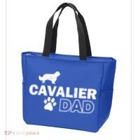 Cavalier Dad Funny Cute Dog Owner Adopt Rescue Fathers Day Gift Tote Bag thumb 3