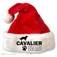 Cavalier Dad Funny Cute Dog Owner Adopt Rescue Fathers Day Gift Santa Hat thumb 0