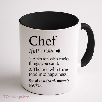 Chef Definition Funny Line Saying Cook Cooking Gifts Chefs Coffee Mug back