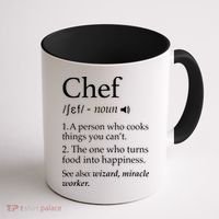 Chef Definition Funny Line Saying Cook Cooking Gifts Chefs Coffee Mug thumb 1