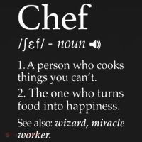 Chef Definition Funny Line Saying Cook Cooking Gifts Chefs Baby Bodysuit thumb 2
