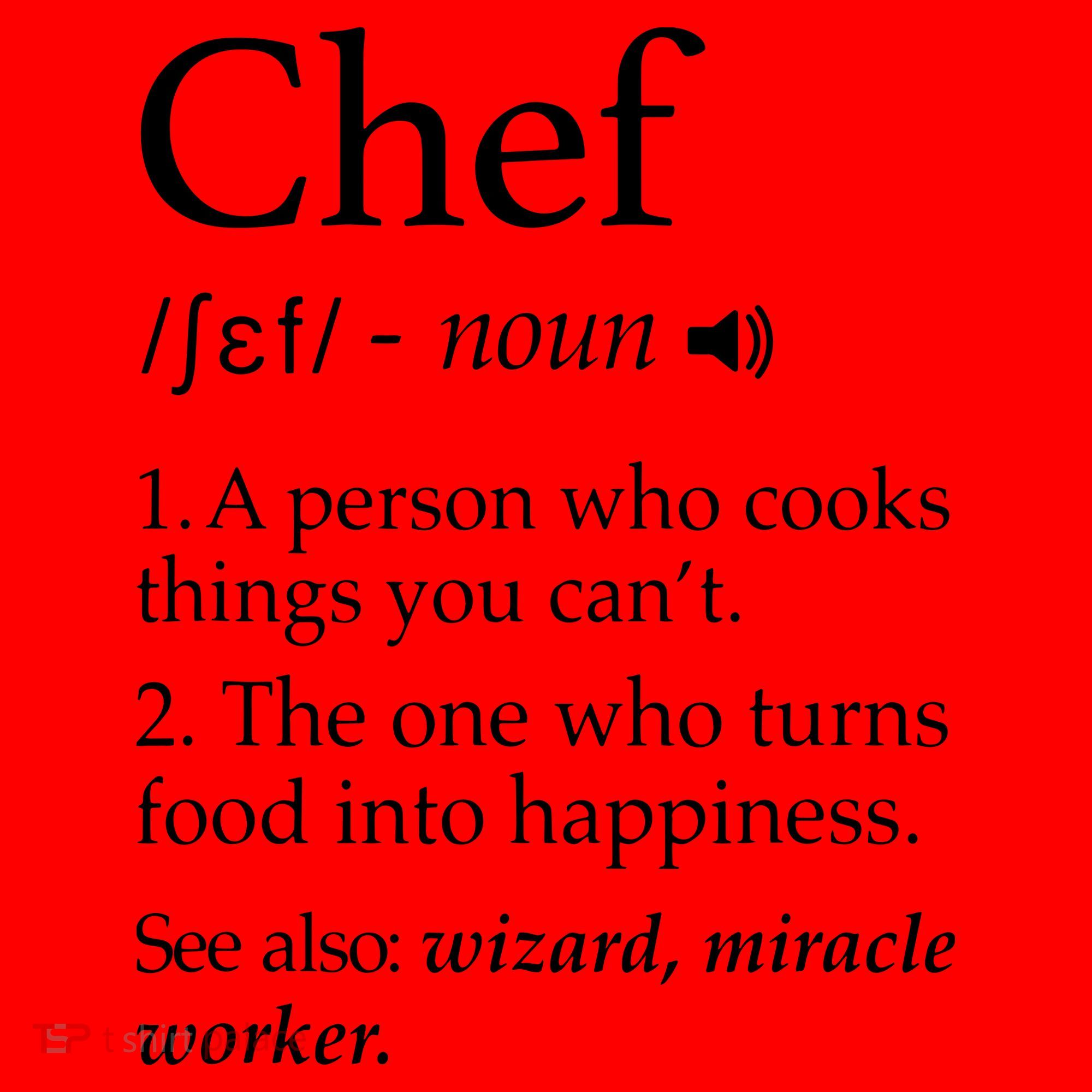 Chef Definition Funny Line Saying Cook Cooking Gifts Chefs Santa Hat
