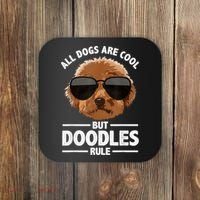 Cute Doodle For Men Women Golden Doodle Labradoodle Dog Coaster thumb 0