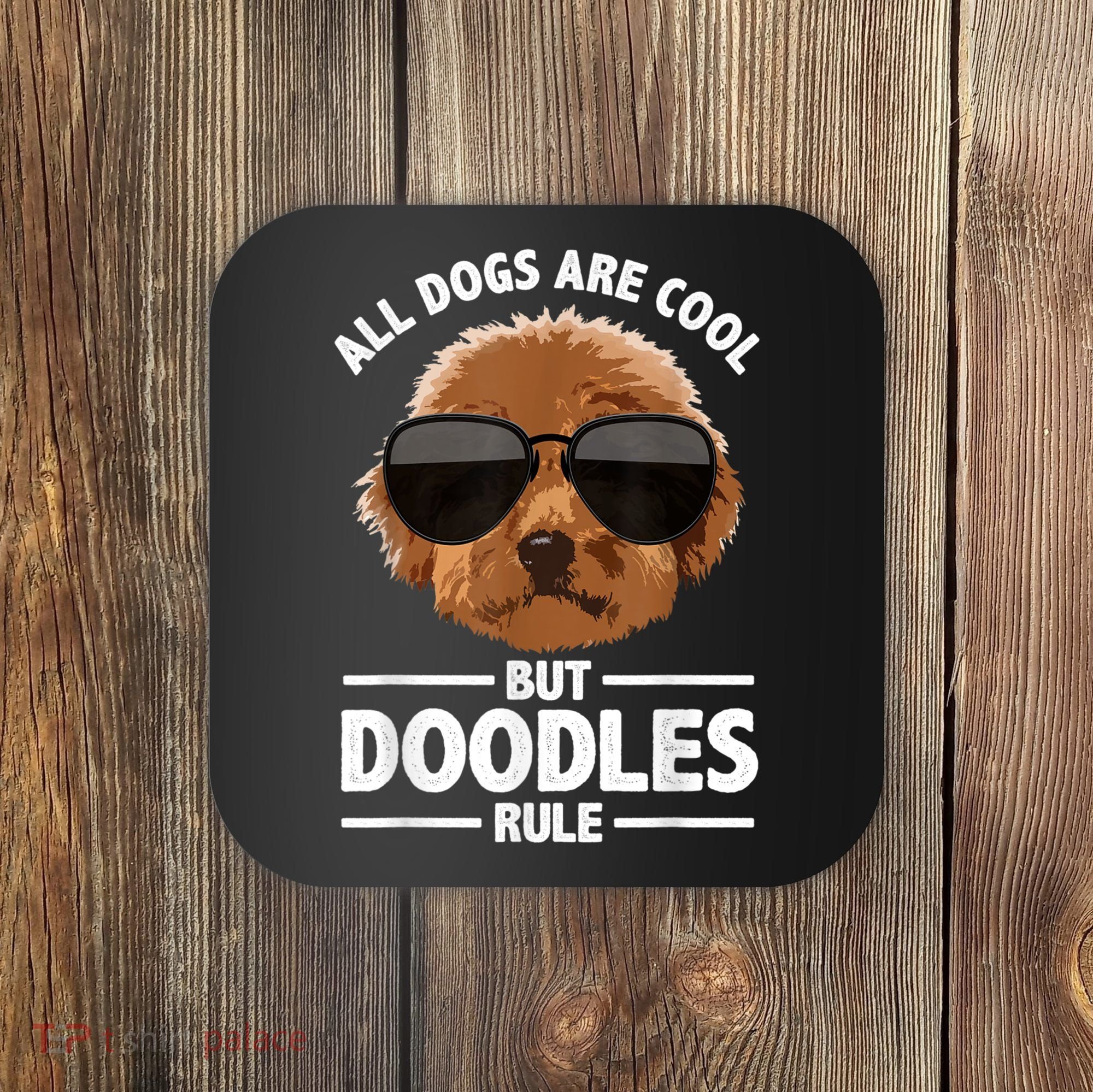 Cute Doodle For Men Women Golden Doodle Labradoodle Dog Coaster