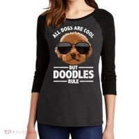 Cute Doodle For Men Women Golden Doodle Labradoodle Dog Women's Tri-Blend 3/4-Sleeve Raglan Shirt thumb 2