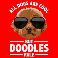 Cute Doodle For Men Women Golden Doodle Labradoodle Dog Santa Hat thumb 1