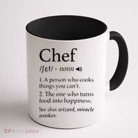 Chef Definition Funny Line Saying Cook Cooking Gifts Chefs Coffee Mug thumb 1