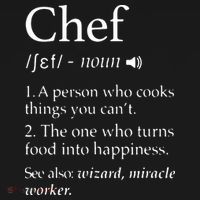 Chef Definition Funny Line Saying Cook Cooking Gifts Chefs Ornament thumb 1