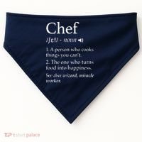 Chef Definition Funny Line Saying Cook Cooking Gifts Chefs USA-Made Doggie Bandana thumb 0