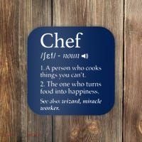 Chef Definition Funny Line Saying Cook Cooking Gifts Chefs Coaster thumb 0