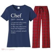Chef Definition Funny Line Saying Cook Cooking Gifts Chefs Women's Flannel Pajama Set thumb 0