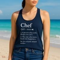 Chef Definition Funny Line Saying Cook Cooking Gifts Chefs Women's Tank Top thumb 2