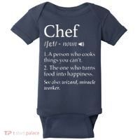 Chef Definition Funny Line Saying Cook Cooking Gifts Chefs Baby Bodysuit thumb 0