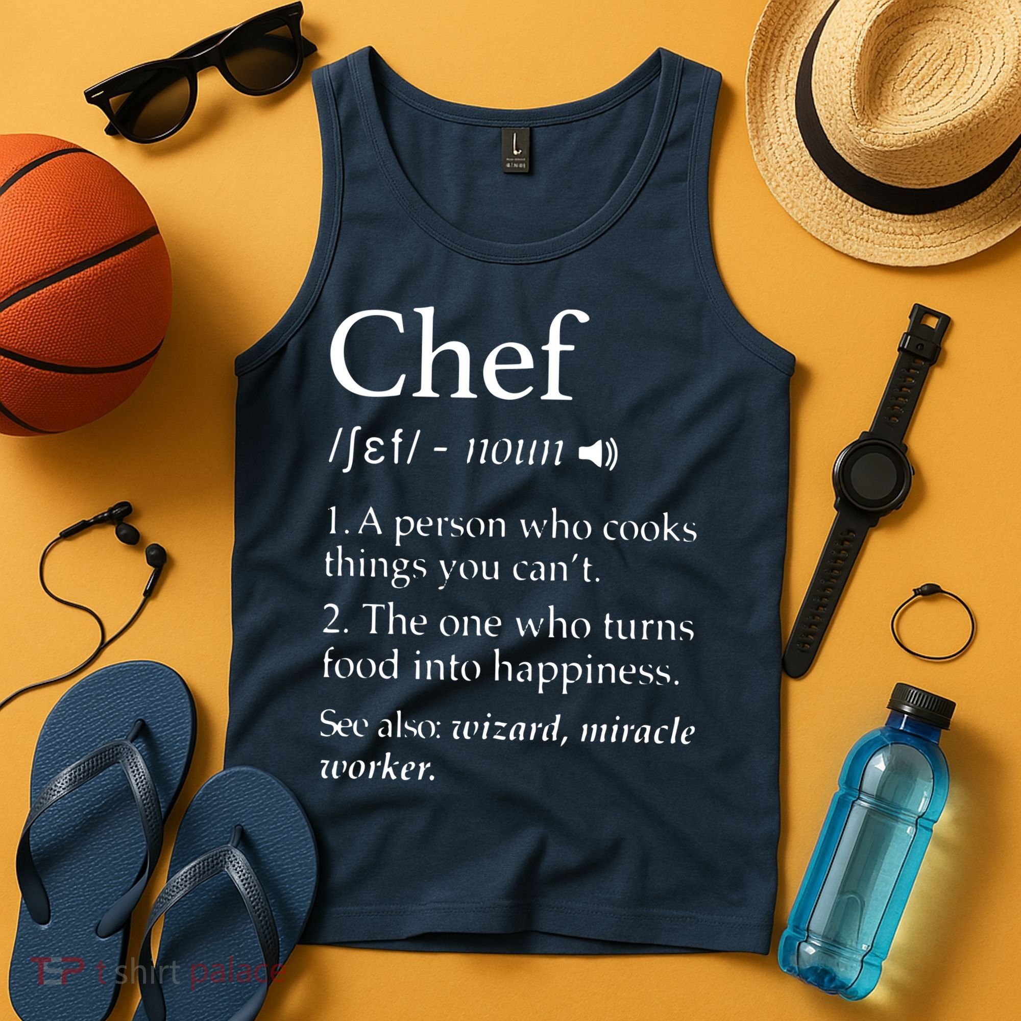 Chef Definition Funny Line Saying Cook Cooking Gifts Chefs Tank Top