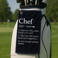 Chef Definition Funny Line Saying Cook Cooking Gifts Chefs Golf Towel thumb 2