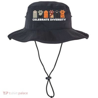 Celebrate Diversity Funny Cat Owner Gift For Cat Lover Paws Bucket Hat