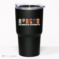 Celebrate Diversity Funny Cat Owner Gift For Cat Lover Paws Tumbler thumb 0
