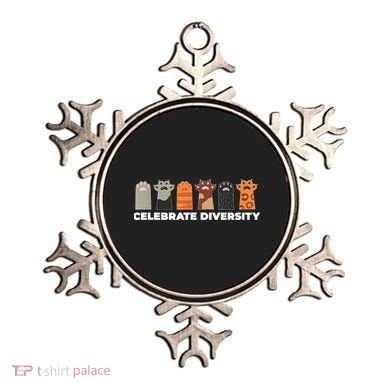 Celebrate Diversity Funny Cat Owner Gift For Cat Lover Paws Ornament