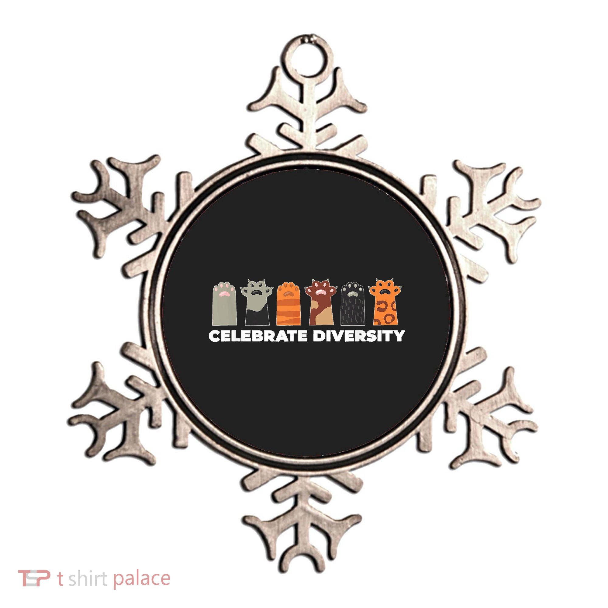 Celebrate Diversity Funny Cat Owner Gift For Cat Lover Paws Ornament