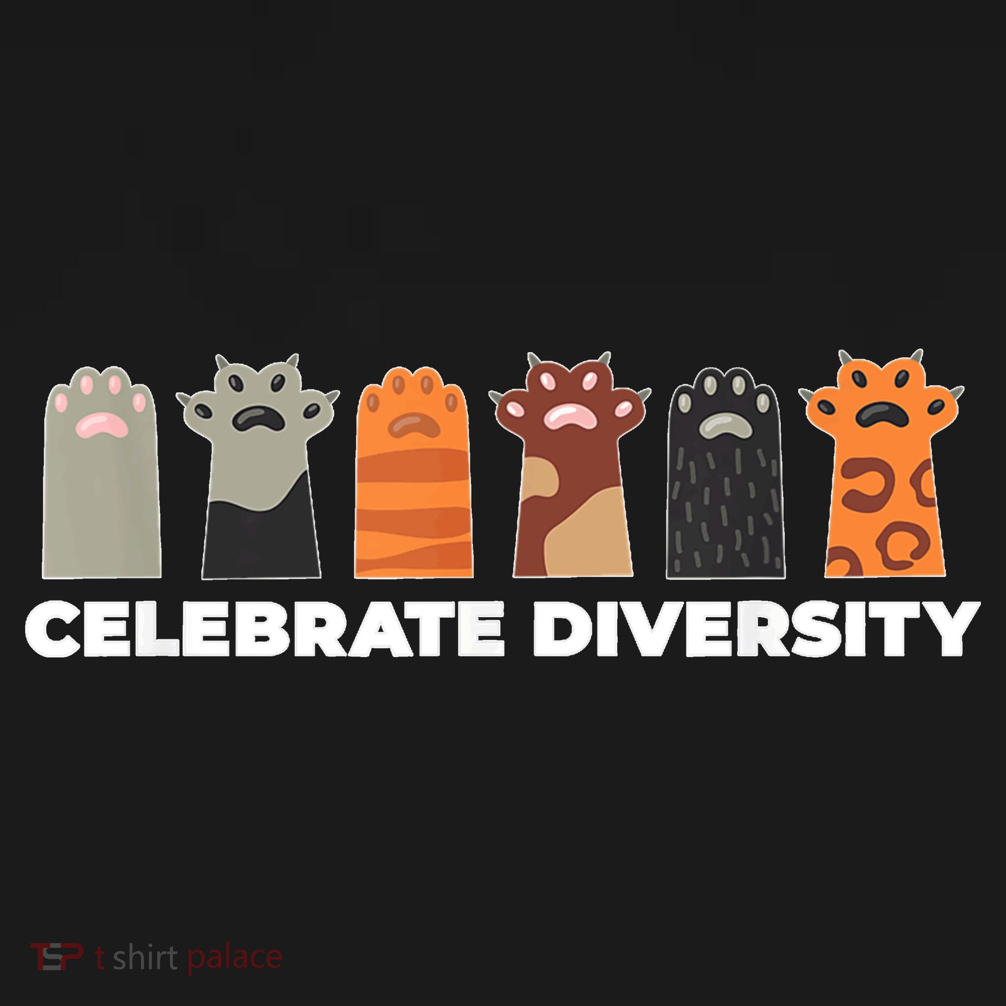 Celebrate Diversity Funny Cat Owner Gift For Cat Lover Paws Women's Tank Top