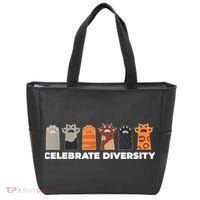 Celebrate Diversity Funny Cat Owner Gift For Cat Lover Paws Tote Bag thumb 0