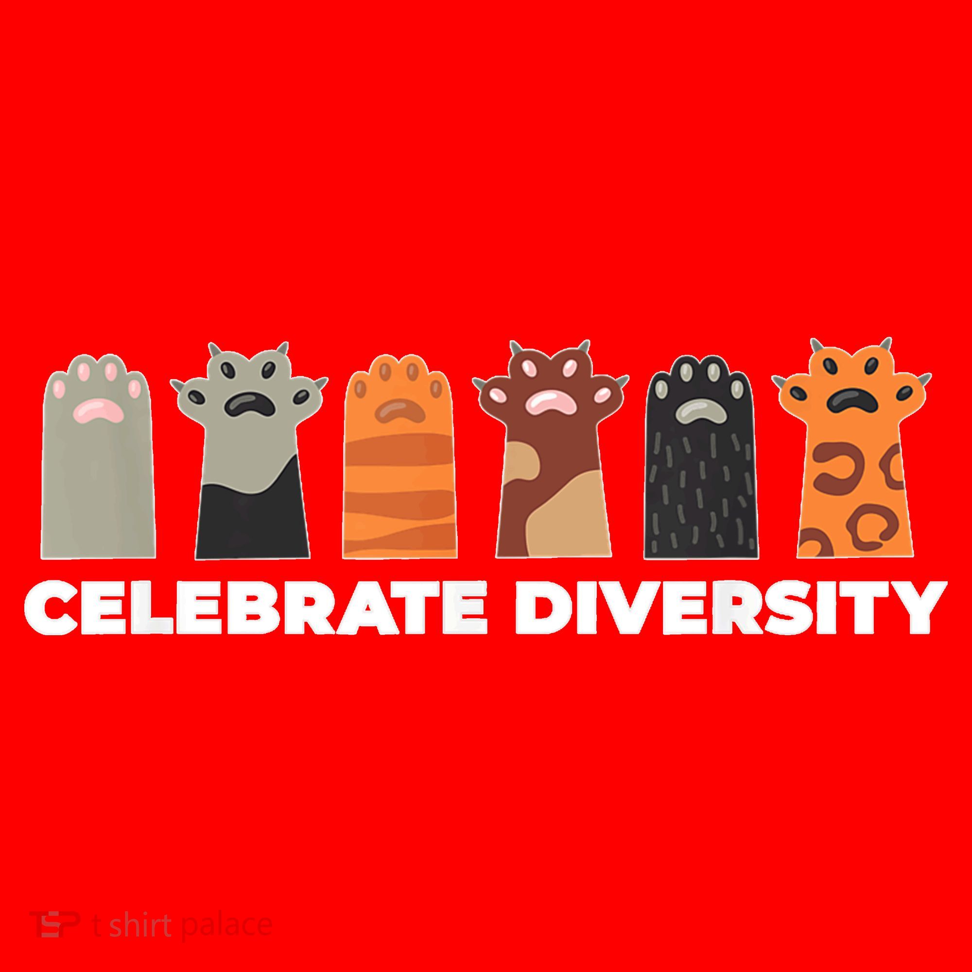 Celebrate Diversity Funny Cat Owner Gift For Cat Lover Paws Santa Hat